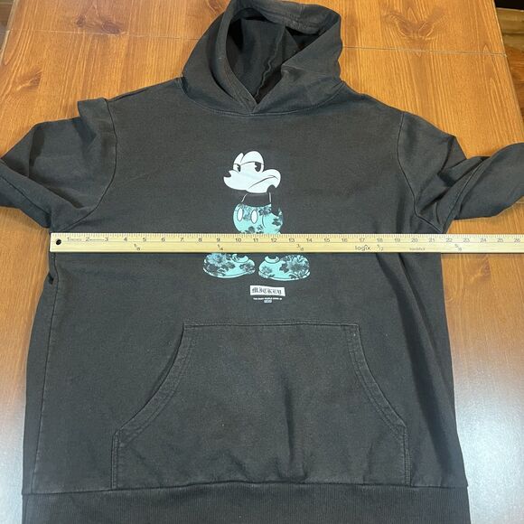 Disney Neff Hoodie Mens Large‎ Mickey Mouse Floral Graphic Pullover Sweatshirt - Picture 8 of 10